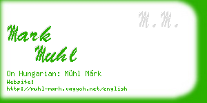 mark muhl business card