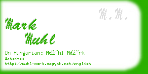 mark muhl business card